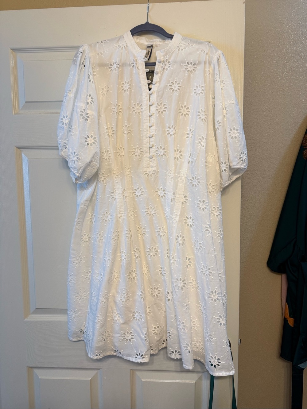 Torrid White Eyelet Button-Front Midi Dress